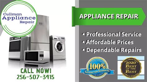 Cullman Appliance Repair offers the following services Small in-home appliance repair and maintenance. . Cullman appliance repair